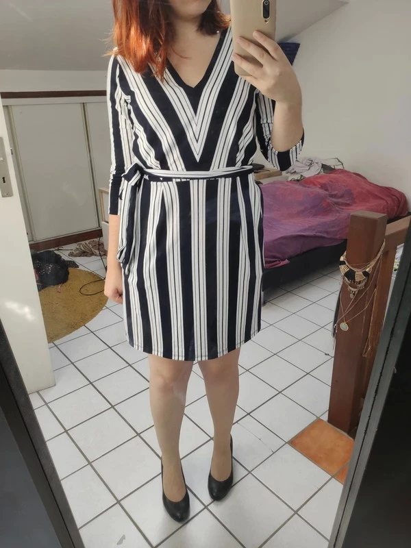Robe à rayures taille S